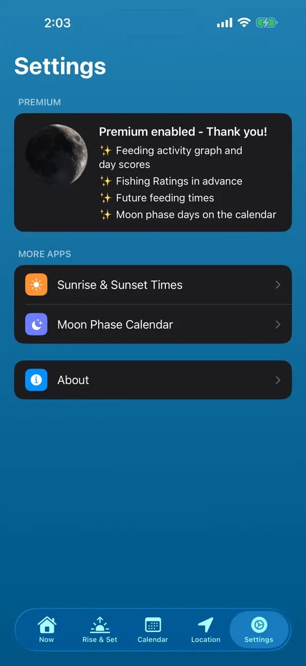 Solunar Best Fishing Times screenshot 10