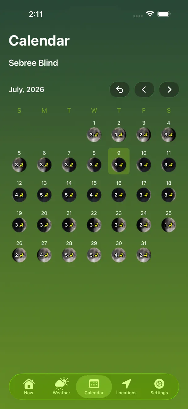 Solunar Best Hunting Times screenshot 6