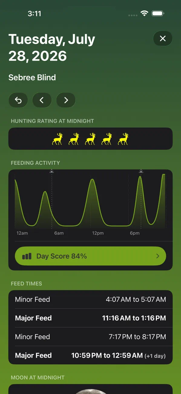 Solunar Best Hunting Times screenshot 8