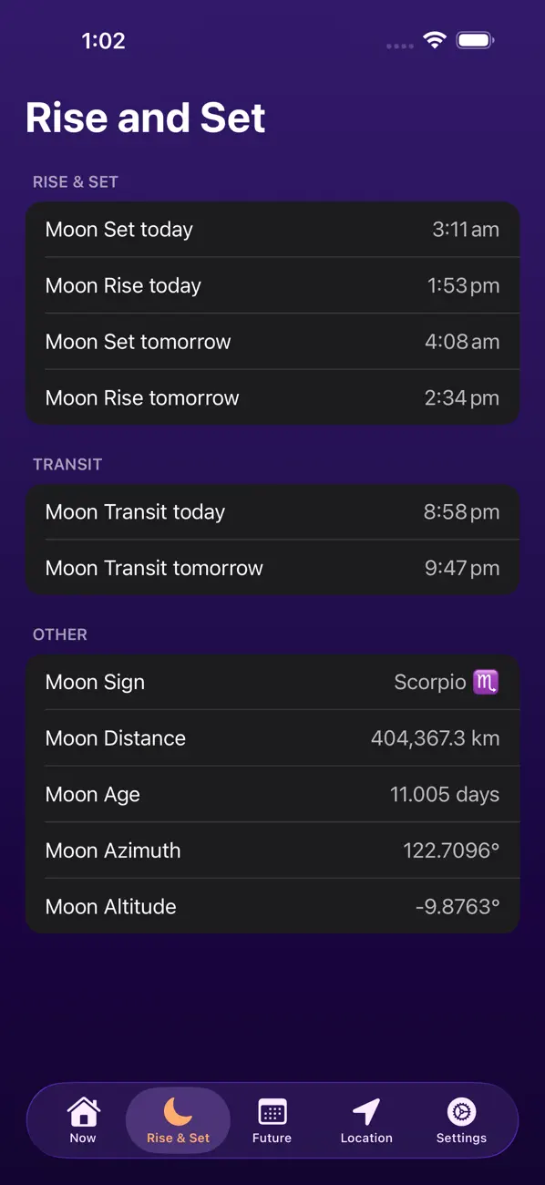 Moon Phase Calendar Plus screenshot 5