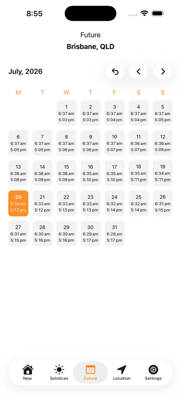 Sunrise Sunset Times screenshot 2