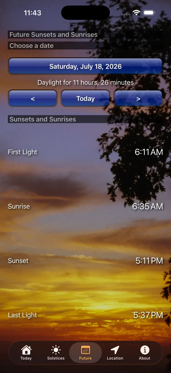 Sunset and Sunrise Times screenshot 4