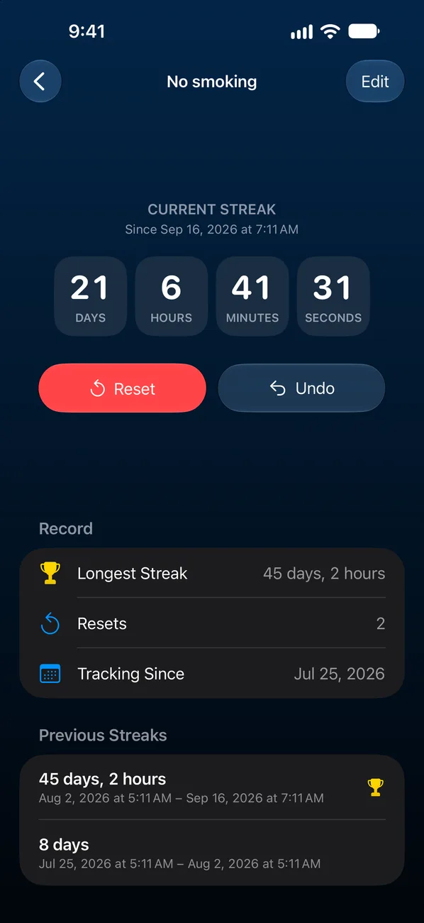 Unwavered: Days Since Tracker screenshot 6